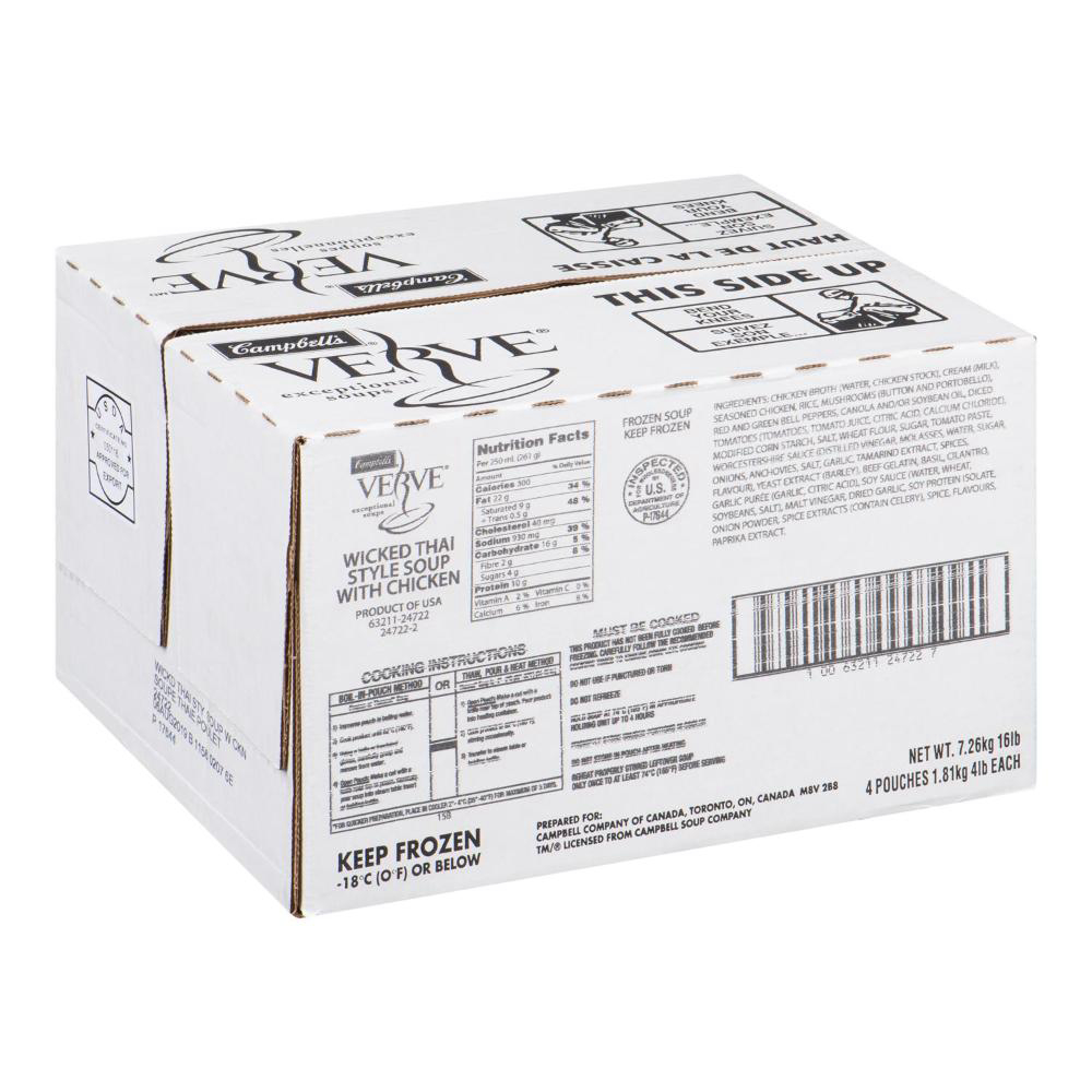 Verve Chicken Thai Soup, 1.81 Kg -- 4 Per Case