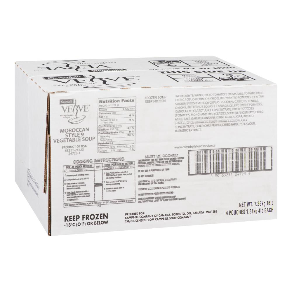 Verve Moroccan Style 9 Vegetable Soup, 1.81 Kg -- 4 Per Case