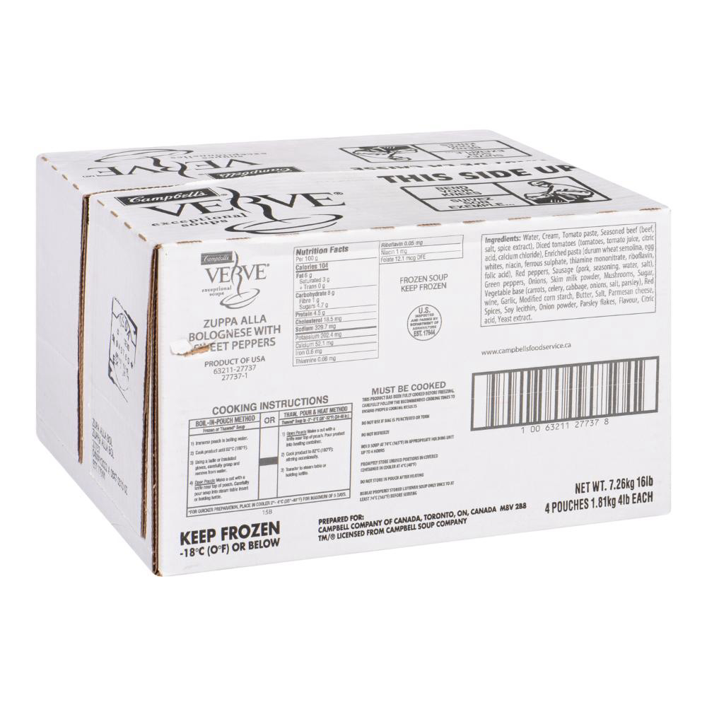 Verve Zuppa Bolognese With Bellpepper Soup, 1.81 Kg -- 4 Per Case