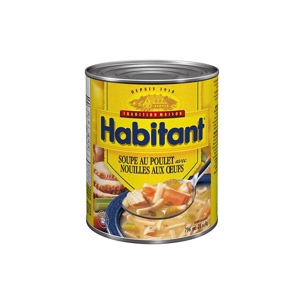 Habitant Chicken Soup With Egg Noodles, 796 Ml -- 24 Per Case