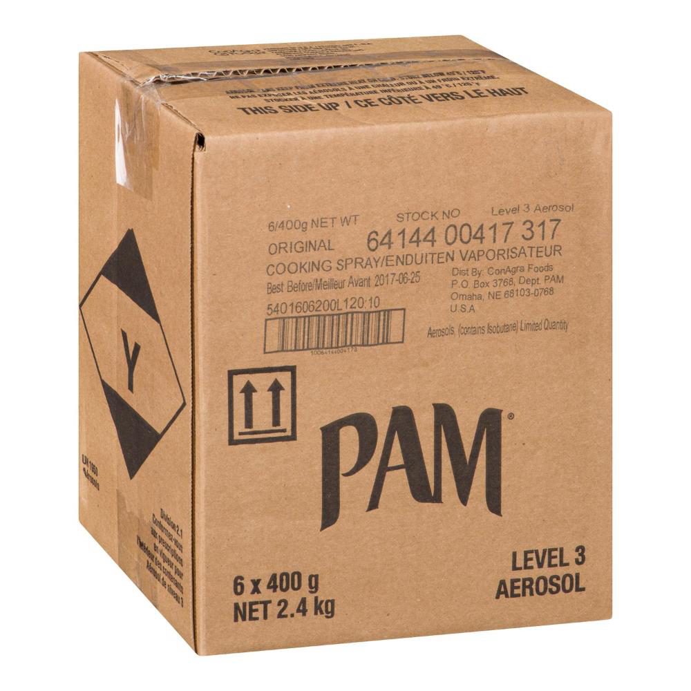 Pam Cooking Spray Oil, 400 G -- 6 Per Case