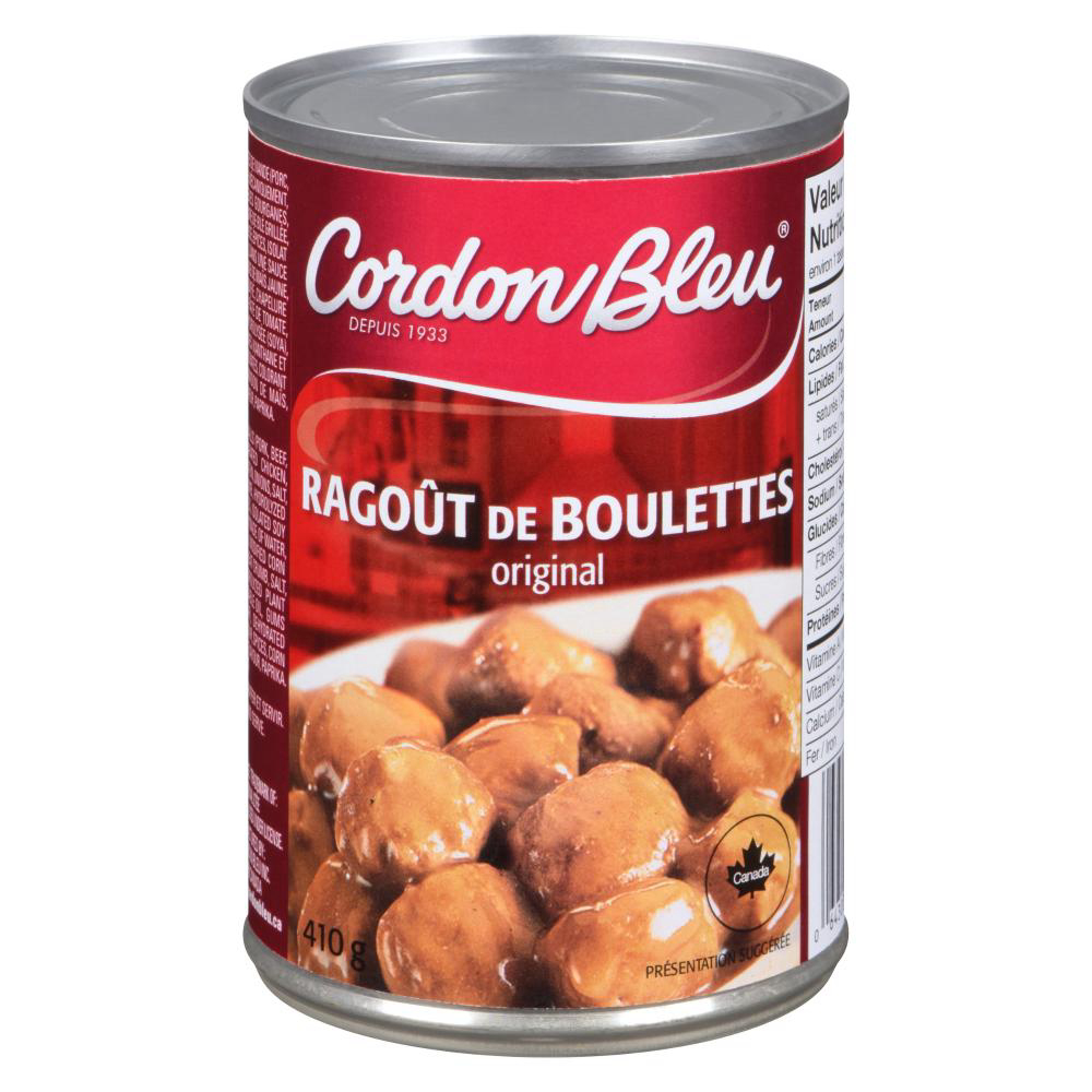 Cordon Bleu Original Meatballs In Gravy, 410 G -- 24 Per Case