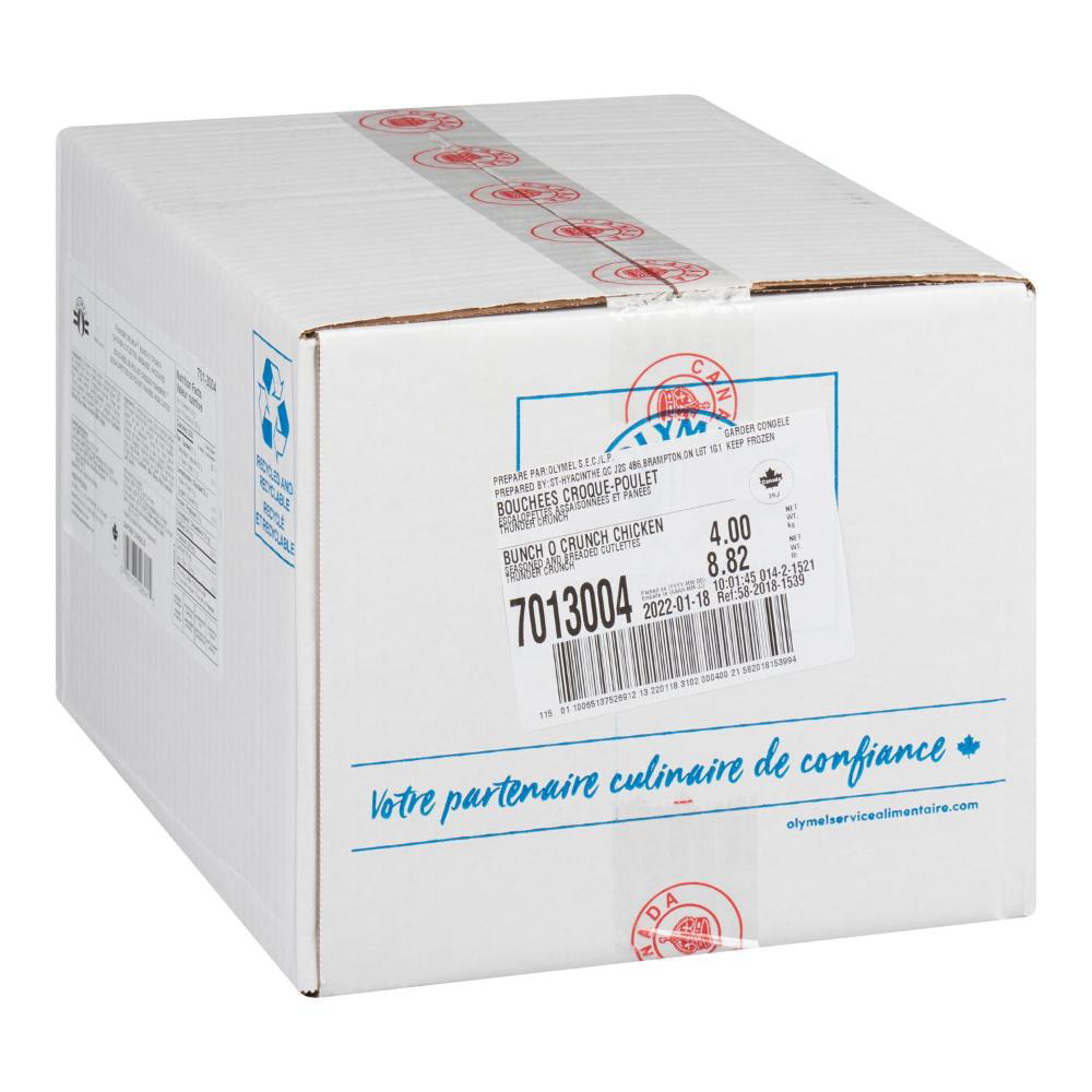 Olymel Uncooked Thunder Crunch Breaded Chicken Bites, 4 Kg