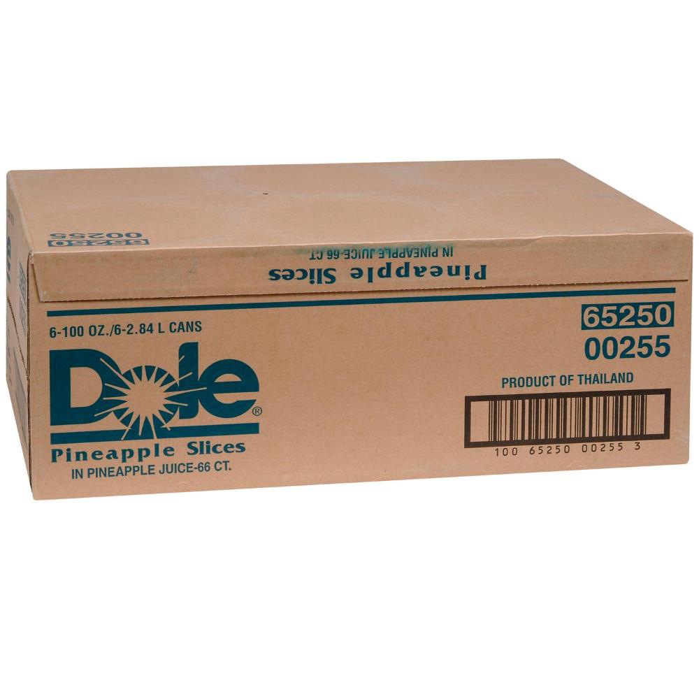 Dole Pineapple Slices In Unsweetened Pineapple Juice, 2.84 L -- 6 Per Case