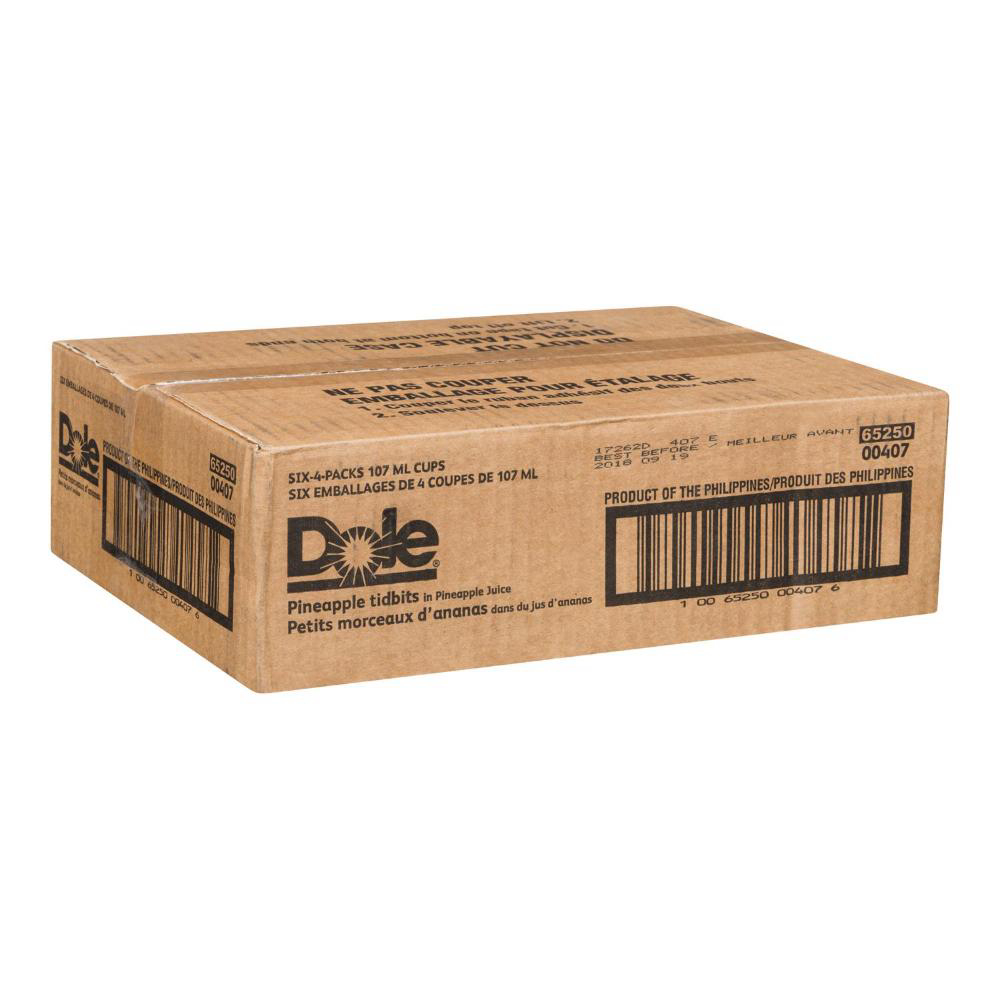 Dole Pineapple Tidbits In Pineapple Juice, 107 Ml -- 24 Per Case