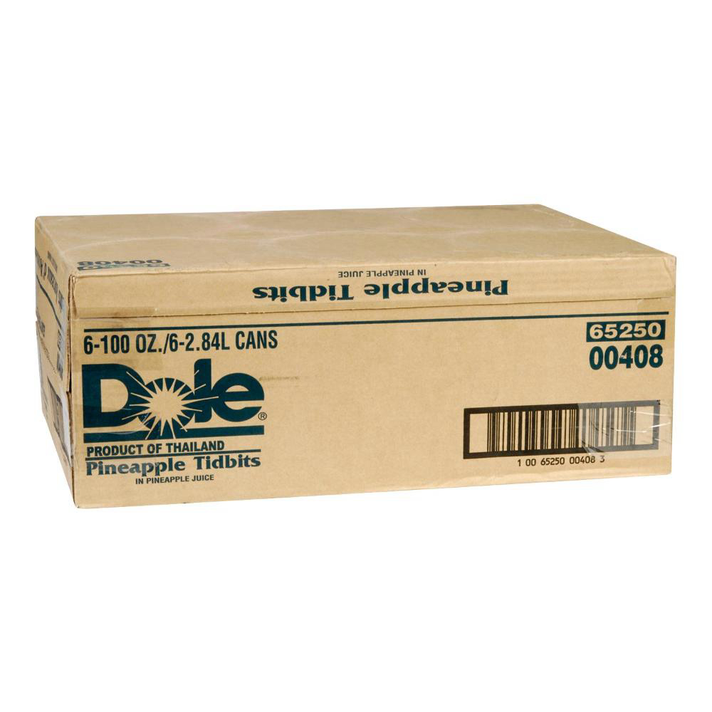 Dole Pineapple Tidbits In Unsweetened Pineapple Juice, 2.84 L -- 6 Per Case
