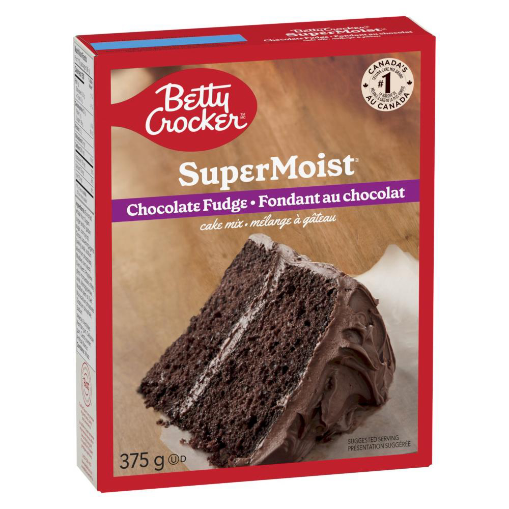 Betty Crocker Mélange À Gâteau Au Fudge Au Chocolat Super Moelleux, 375 G -- 12 Par Boîte