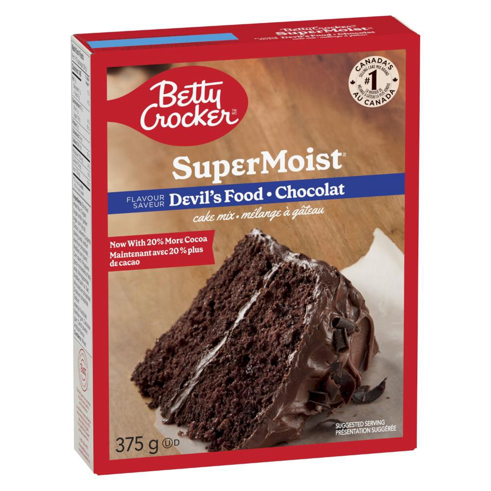 Betty Crocker Mélange À Gâteau Au Chocolat Super Moelleux, 375 G -- 12 Par Boîte