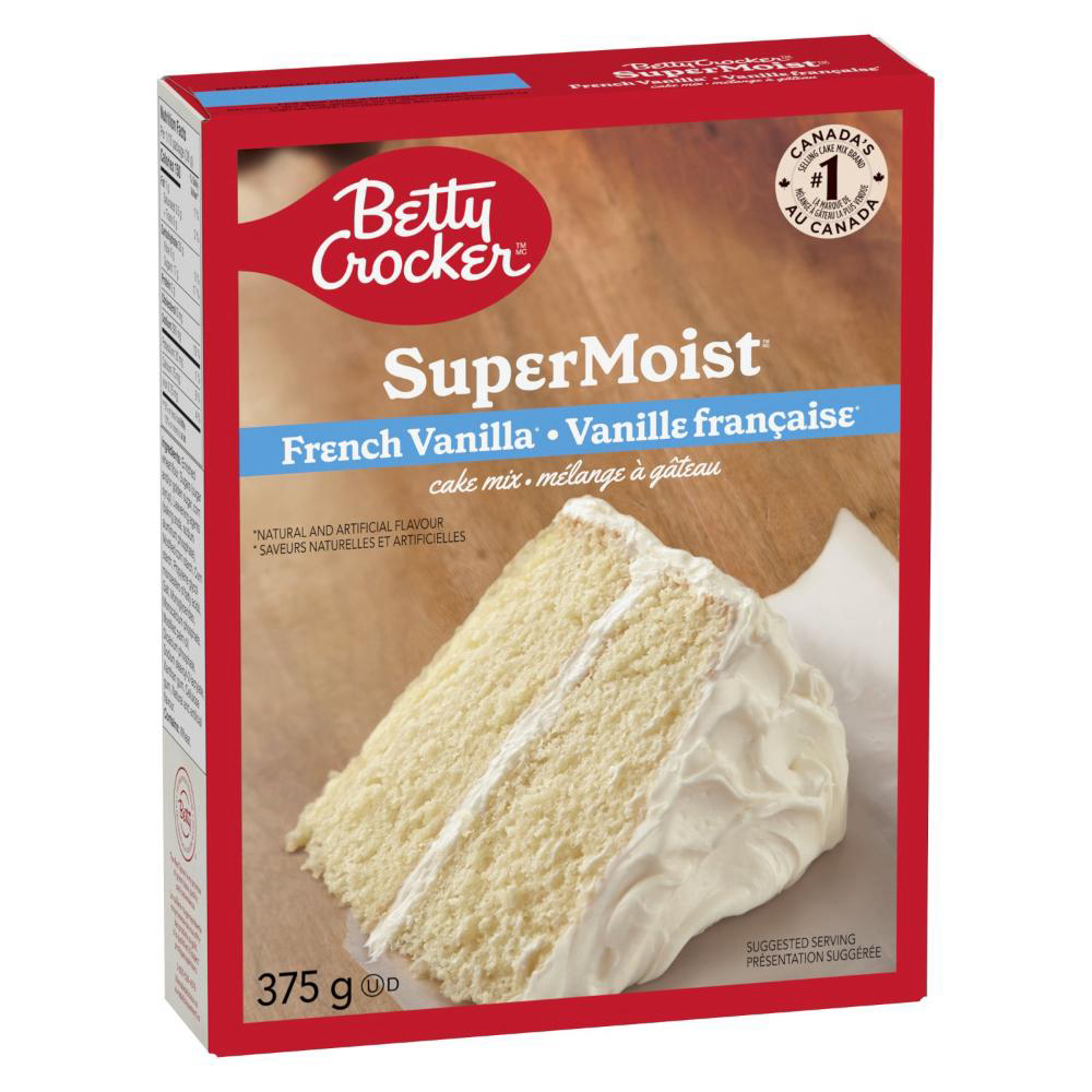 Betty Crocker Super Moist French Vanilla Cake Mix, 375 G -- 12 Per Case