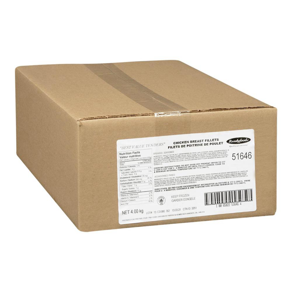 Readyfoods Filet De Poitrine De Poulet Pané Assaisonné, 2 Kg -- 6 Par Caisse