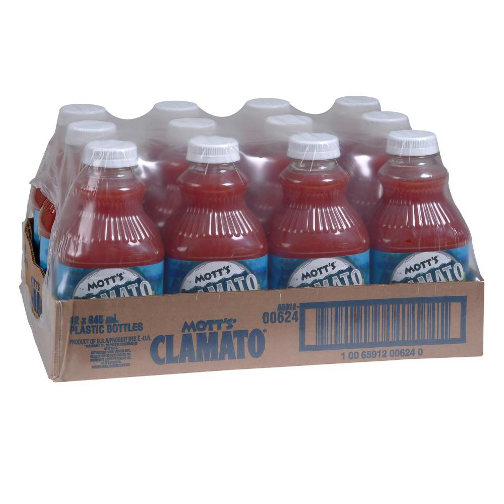 Clamato Cocktail Original Au Jus De Tomate Et De Palourde, 945 Ml -- 12 Par Boîte