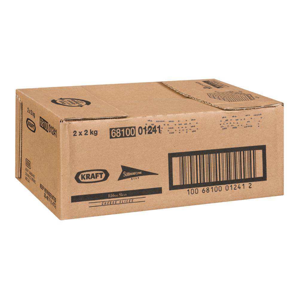 Kraft White Ribbon Sliced Cheese, 2 Kg -- 2 Per Case