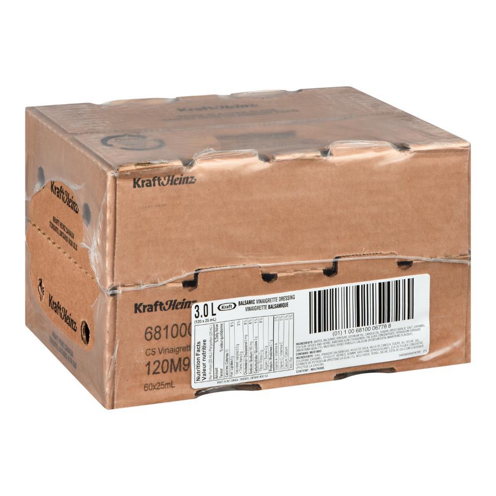 Kraft Balsamic Dressing - Portion Pack, 25 Ml -- 120 Per Case