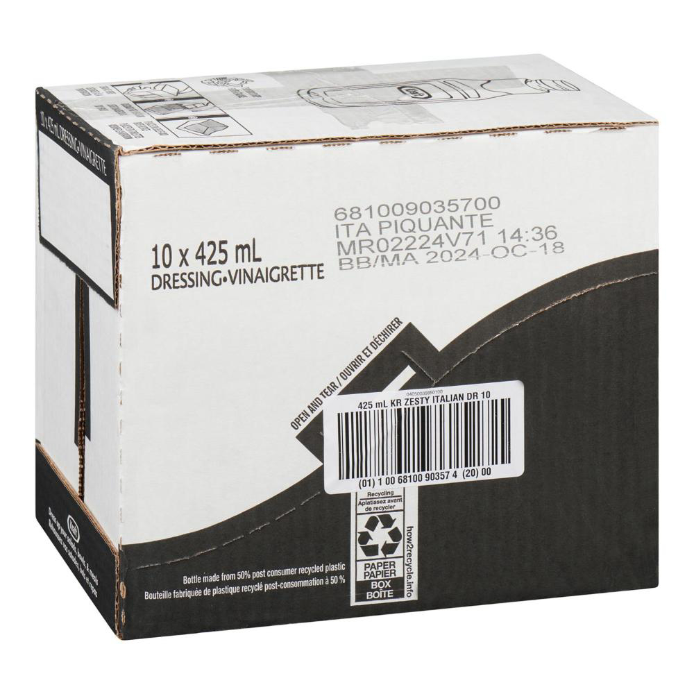 Kraft Italian Spicy Dressing, 425 Ml -- 10 Per Case