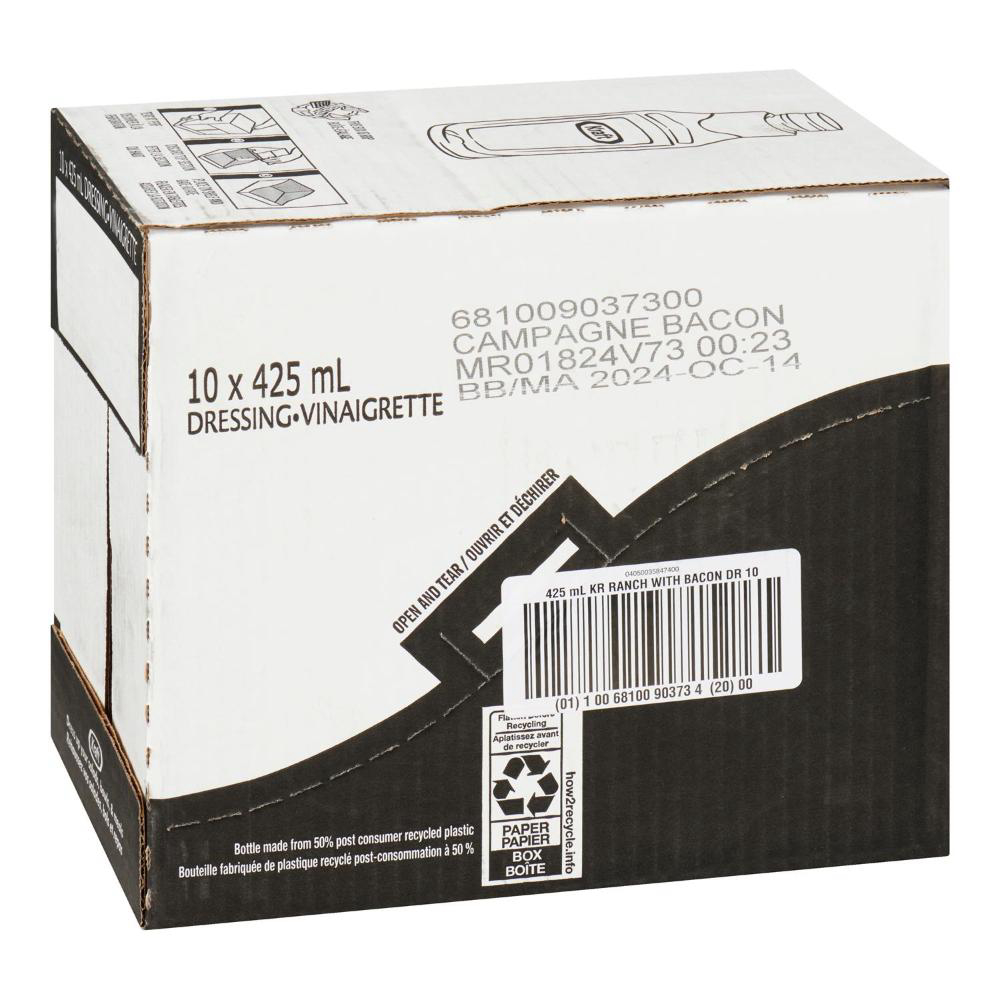 Kraft Ranch Bacon Dressing, 425 Ml -- 10 Per Case
