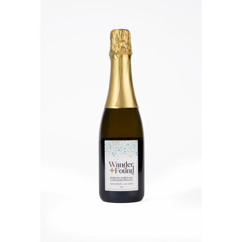 Wander Plus Found Cuvee Alcohol-free Sparkling White Wine, 375 Ml Glass Bottle -- 12 Per Case