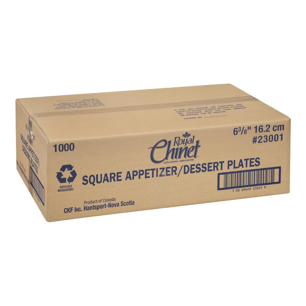 Royal Chinet 6.38 In White Square Plate, 100 Count -- 10 Per Case