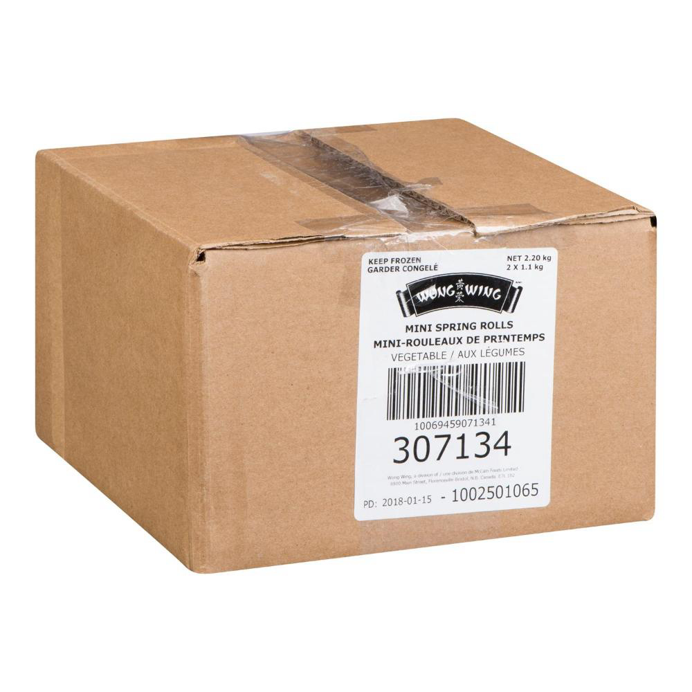 Wong Wing Mini Vegetable Spring Roll, 1.1 Kg -- 2 Per Case