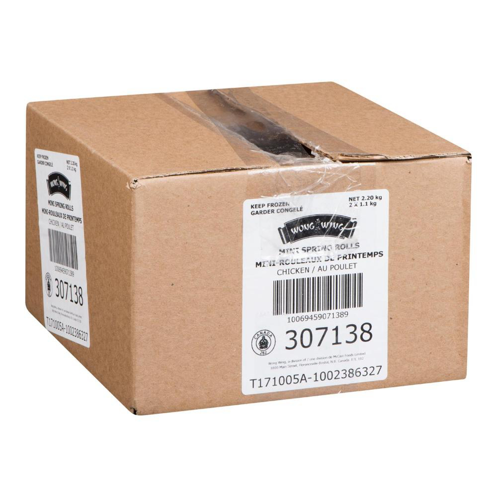 Wong Wing Mini Chicken Spring Roll, 1.1 Kg -- 2 Per Case