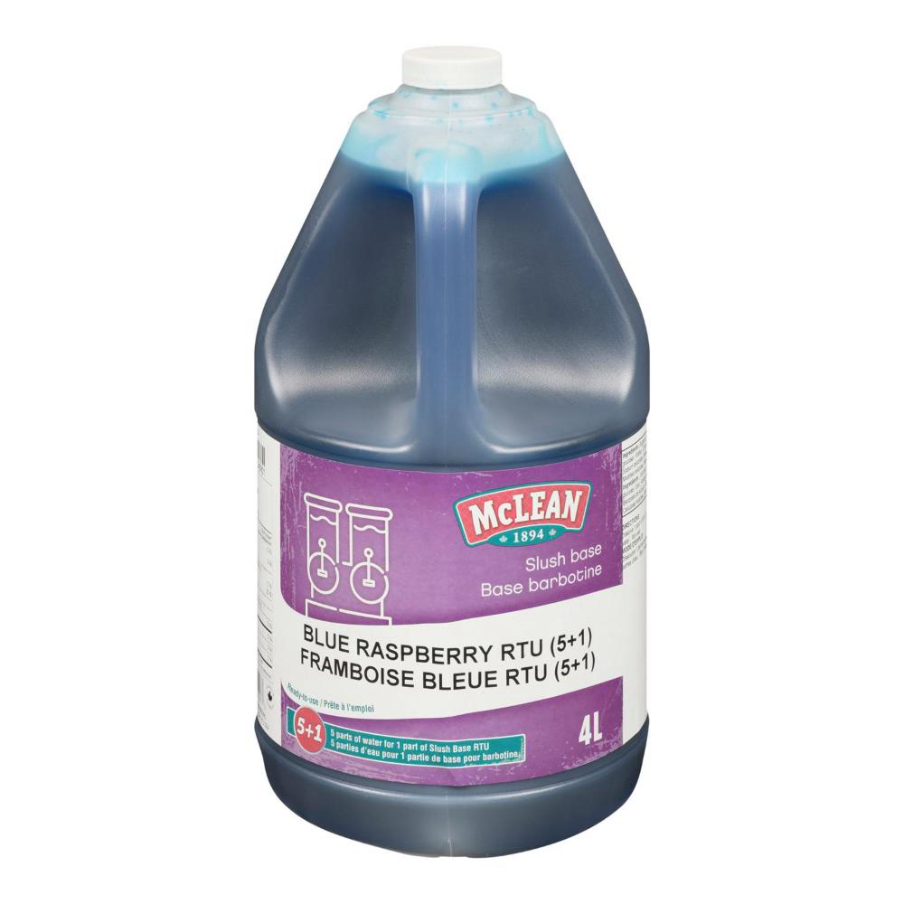 Mclean 5 Plus 1 Blue Raspberry Ready To Use Slush Base, 4 L -- 2 Per Case