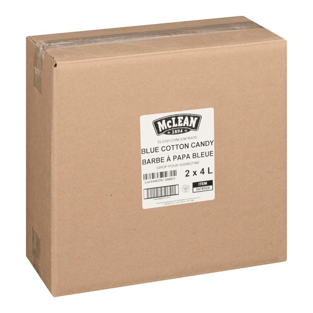 Mclean Blue Cotton Candy Slush Concentrate, 4 L -- 2 Per Case