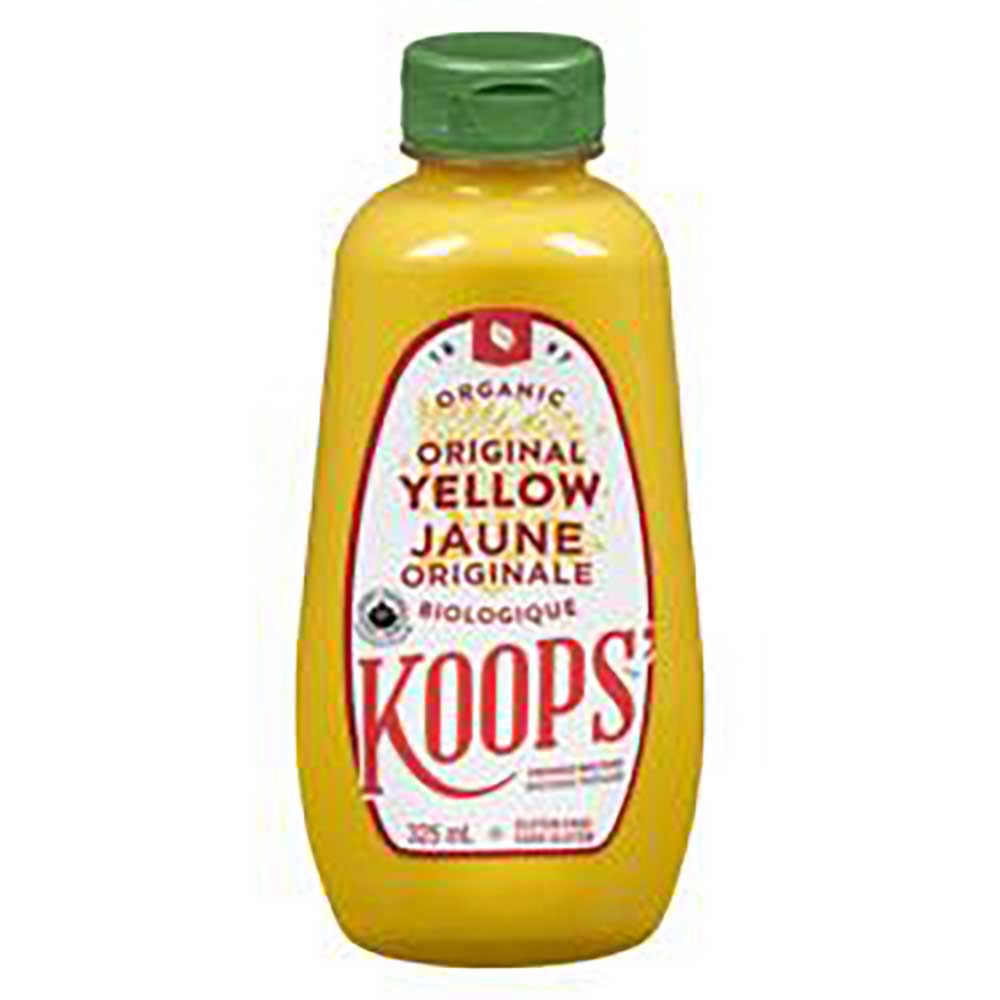 Koops' Moutarde Jaune Biologique, 325 Ml -- 12 Par Boîte