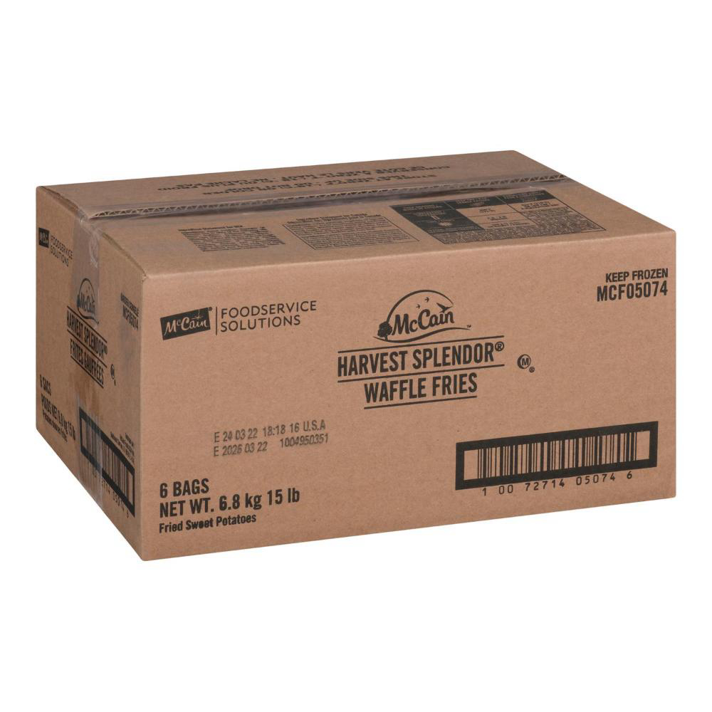 Harvest Splendor 5/16 In Sweet Potato Waffle Fries, 1.13 Kg -- 6 Per Case