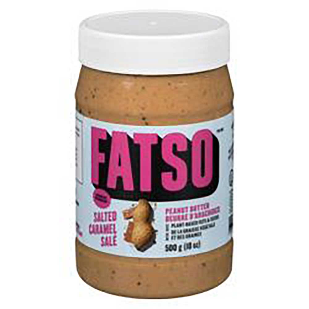 Fatso Crunchy Salted Caramel Peanut Butter, 500 G -- 12 Per Case