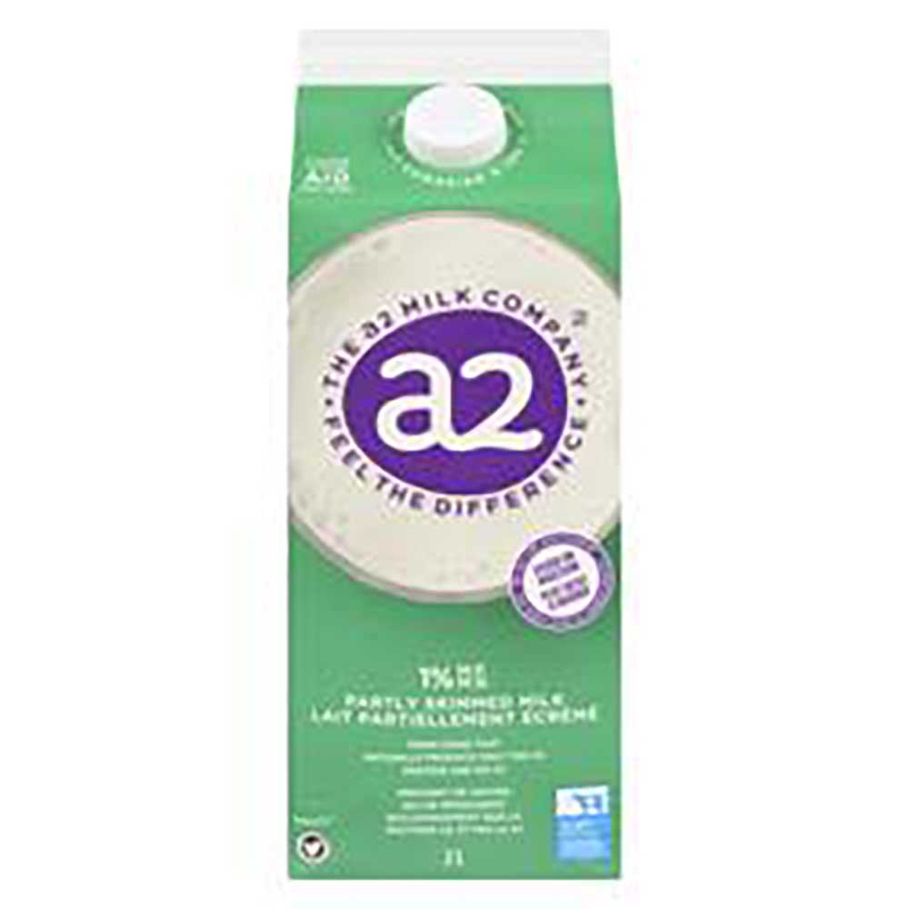 A2 Milk 1 Percent Milk Fat Partly Skimmed Milk, 1.75 L -- 6 Per Case