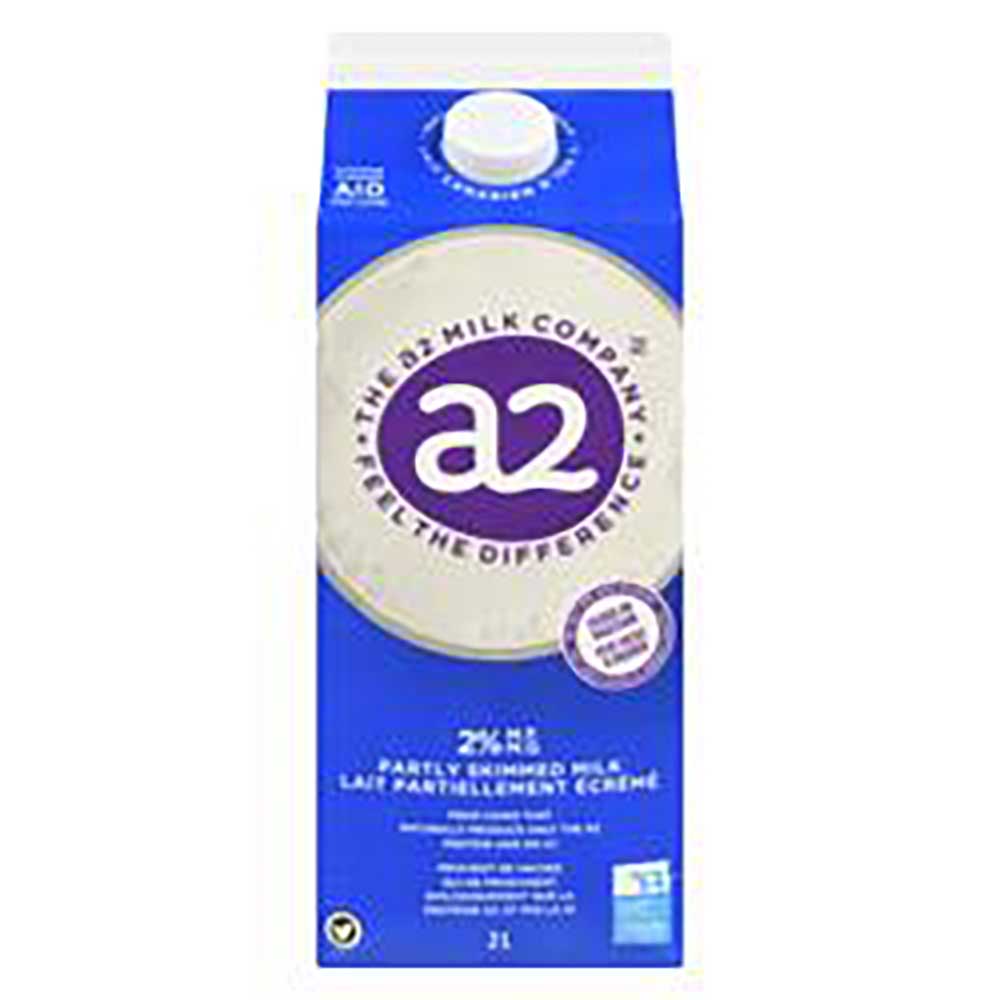 A2 Milk 2 Percent Milk Fat Partly Skimmed Milk, 1.75 L -- 6 Per Case