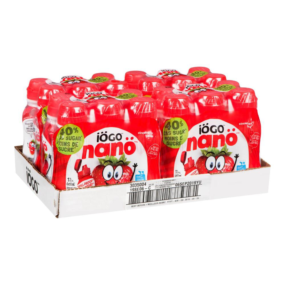 Iogo 1 Percent Milk Fat Strawberry Drinkable Yogurt, 93 Ml -- 24 Per Case