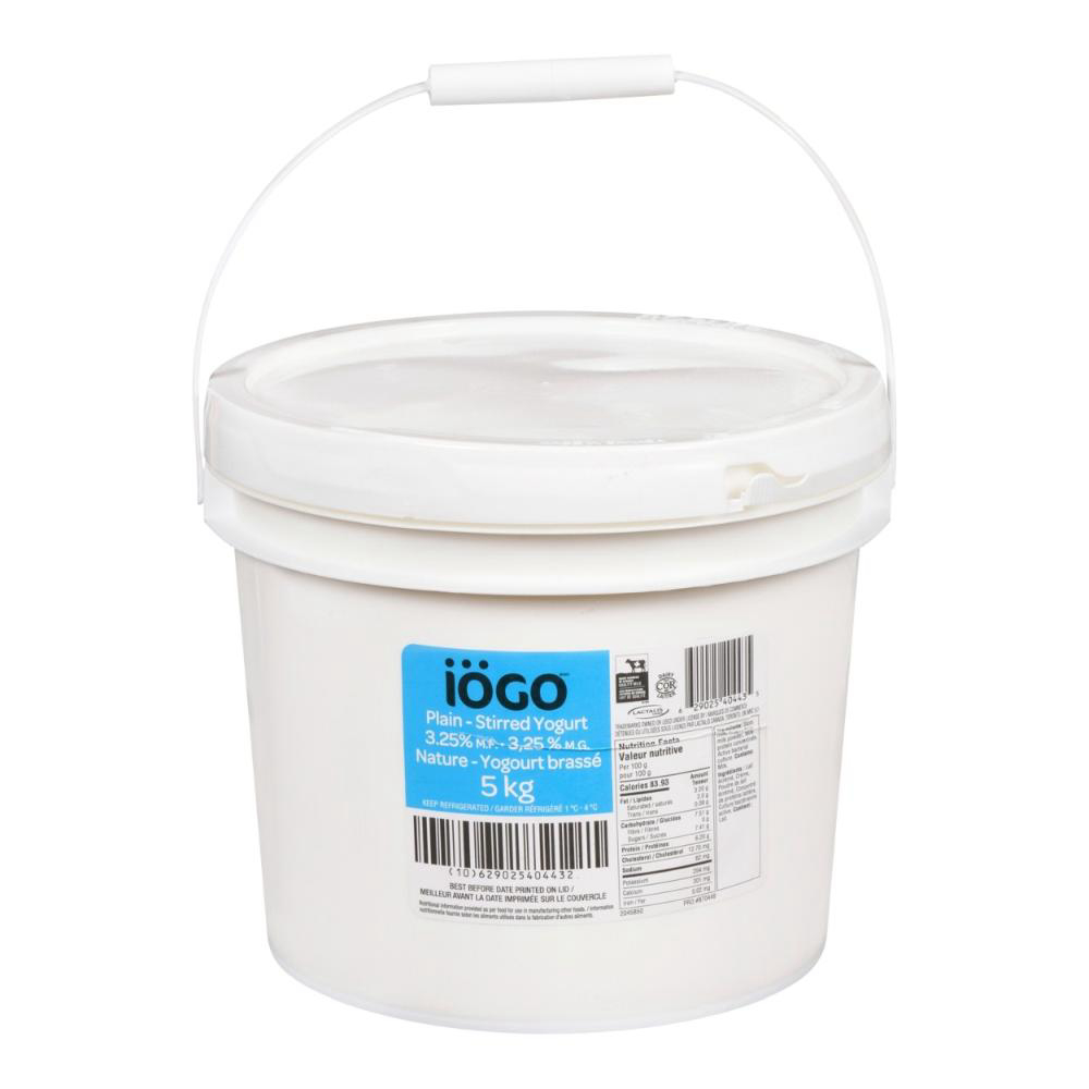 Iogo 3.25 Percent Milk Fat Plain Yogurt, 5 Kg