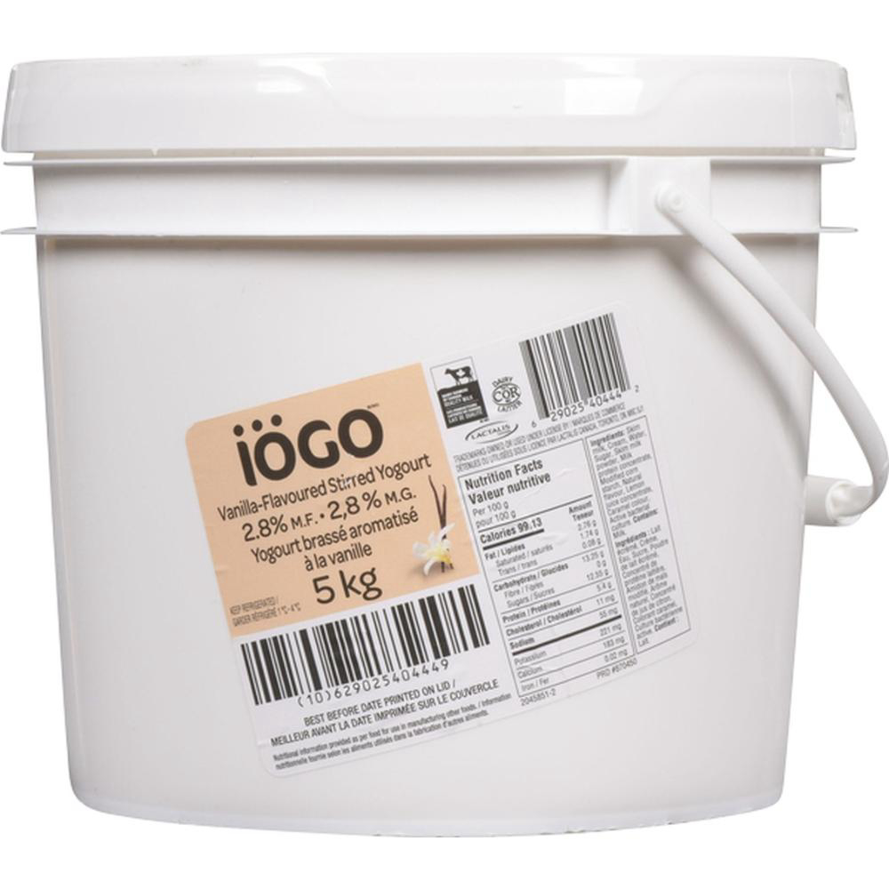 Iogo 2.8 Percent Milk Fat Vanilla Flavoured Stirred Yogurt, 5 Kg