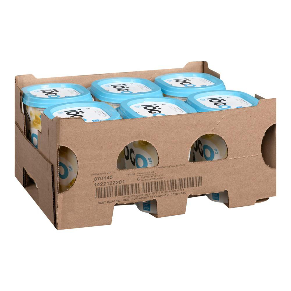 Iogo 0 Percent Milk Fat Vanilla Yogurt, 650 G -- 6 Per Case