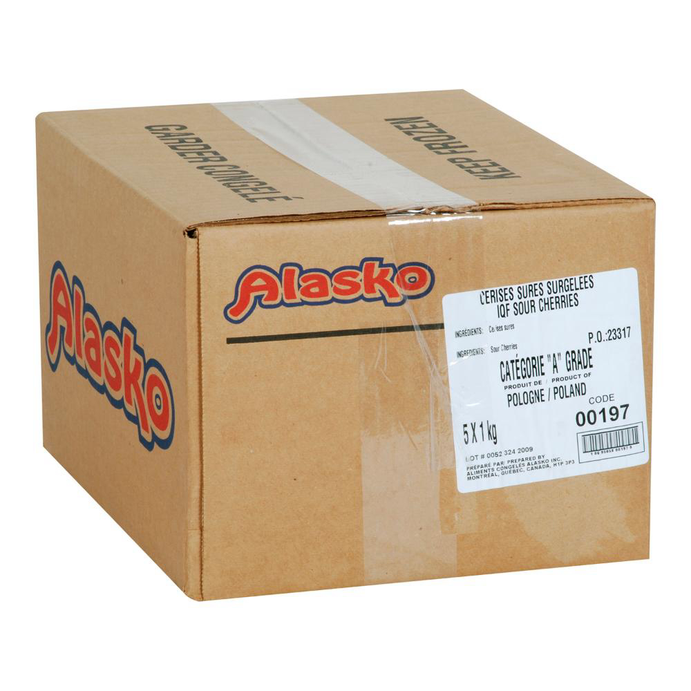 Alasko Iqf Red Sour Cherries, 1 Kg -- 5 Per Case