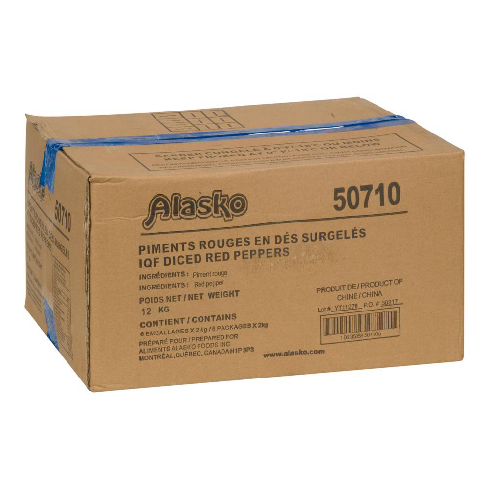 Alasko Iqf Diced Red Peppers, 2 Kg -- 6 Per Case