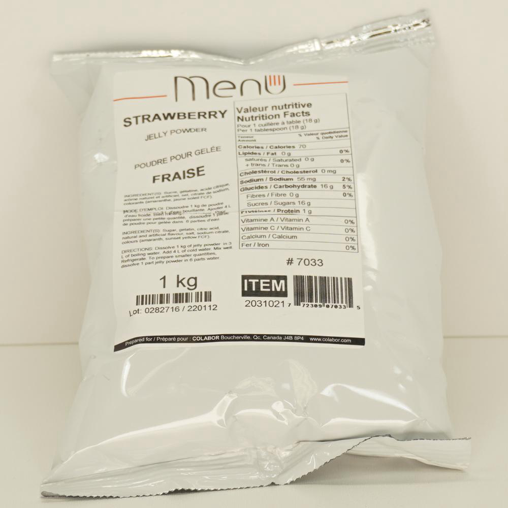 Menu Strawberry Jelly Powder, 1 Kg -- 2 Per Case