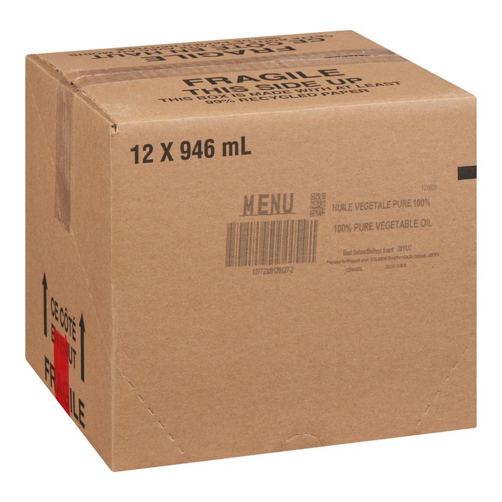 Menu Huile Végétale, 946 Ml -- 12 Par Boîte