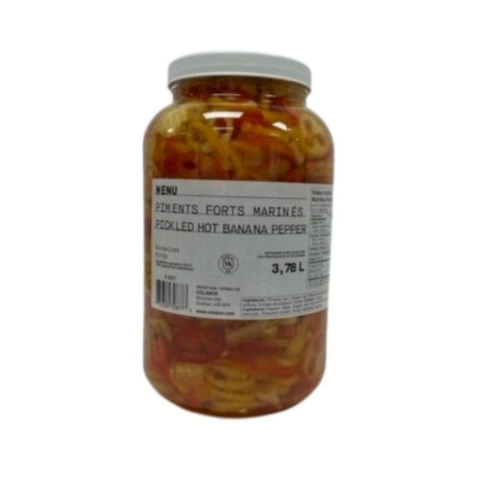 Menu Pickled Hot Banana Pepper Ring, 3.78 L -- 2 Per Case