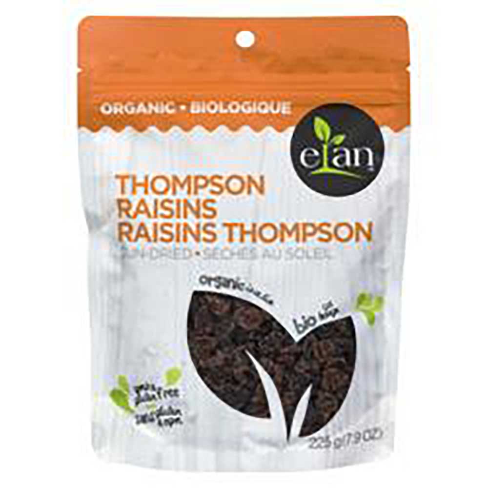 Elan Organic Sun-dried Thompson Raisins, 225 G -- 8 Per Case