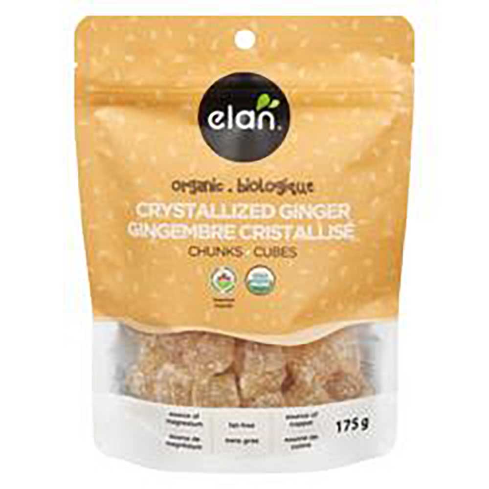 Elan Organic Crystallized Ginger Chunks, 175 G -- 8 Per Case