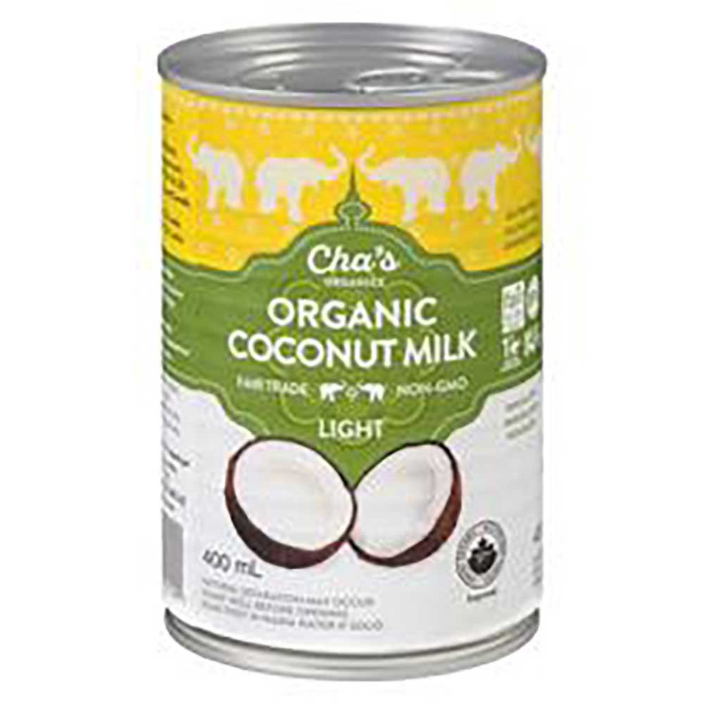 Cha's Organics Light Coconut Milk, 400 Ml -- 12 Per Case
