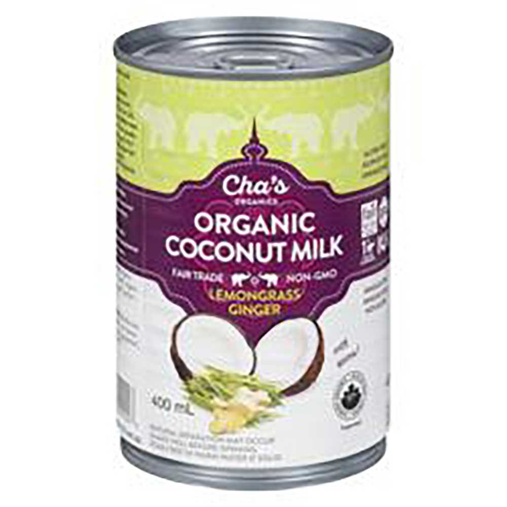 Cha's Organics Lemongrass Ginger Coconut Milk, 400 Ml -- 12 Per Case
