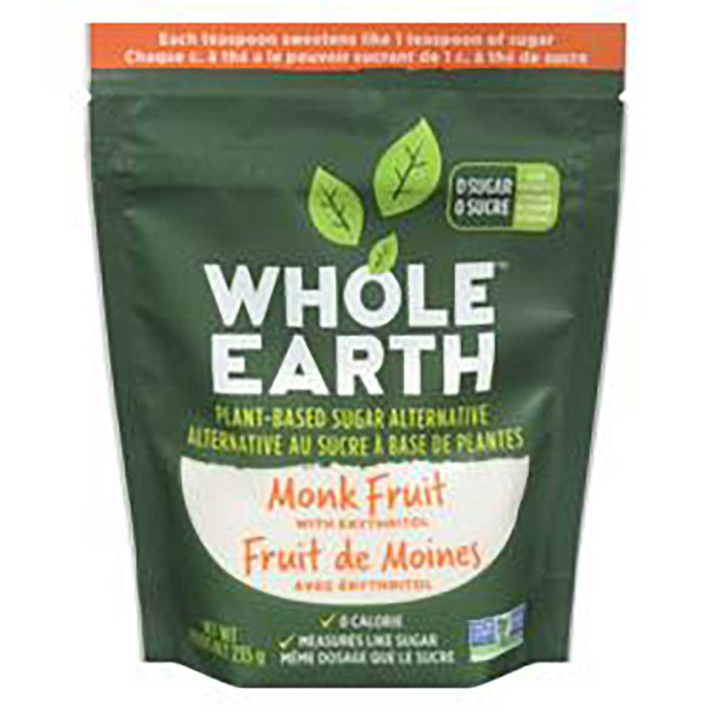 Whole Earth Monk Fruit Sweetener, 235 G -- 12 Per Case