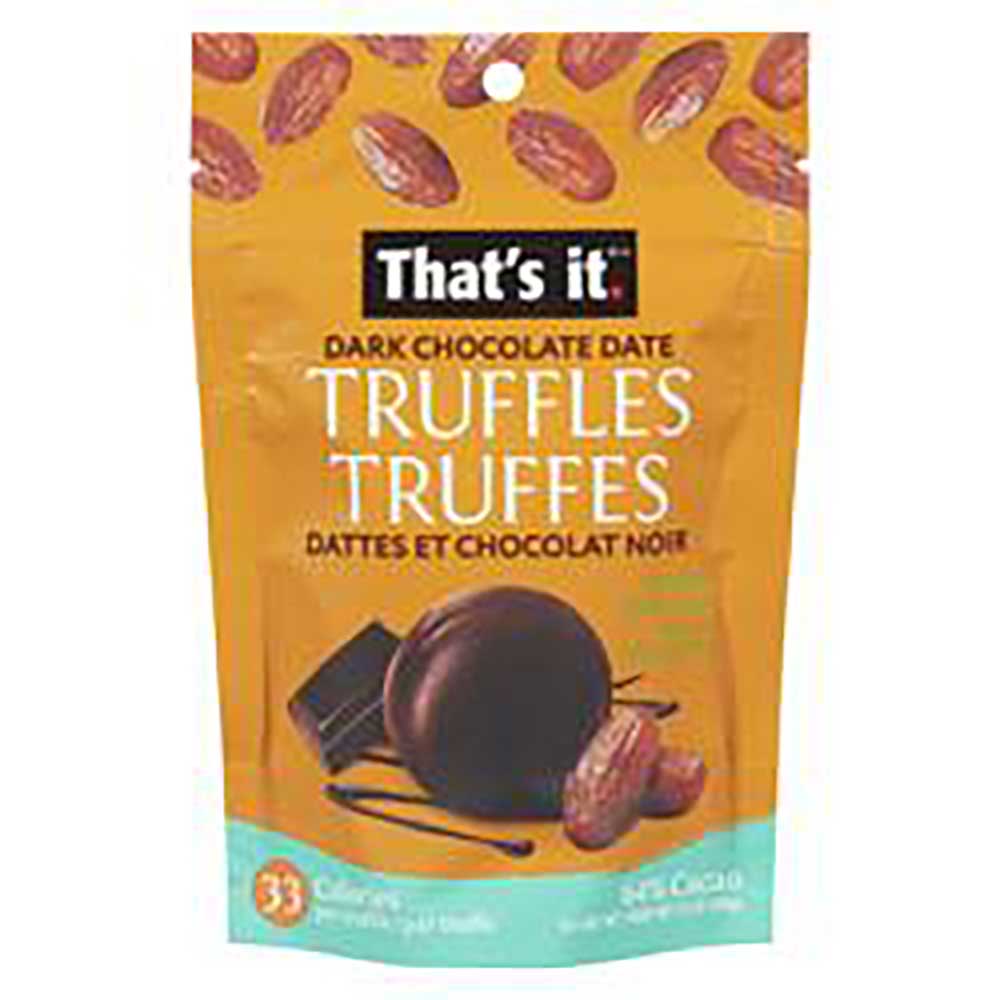 That's It. Truffes Aux Dattes Et Au Chocolat Noir Biologique, 100 G -- 6 Par Boîte