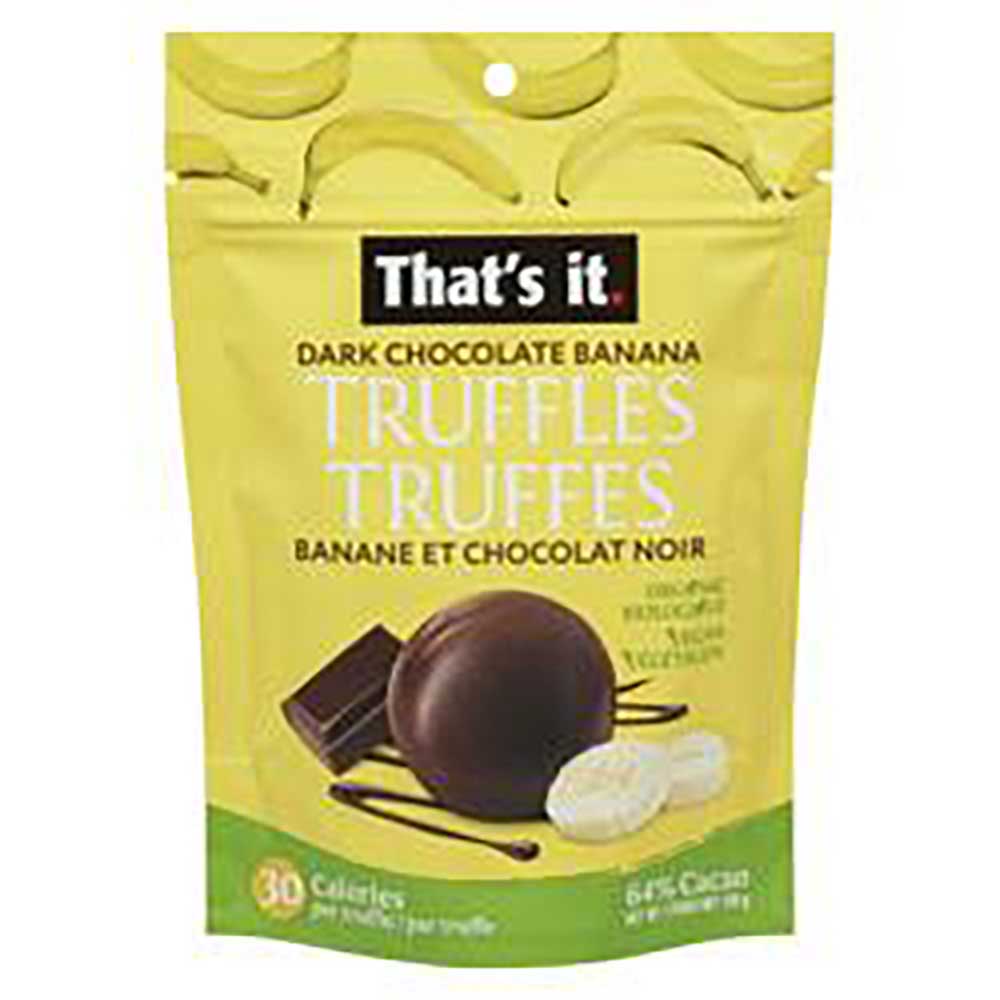 That's It. Truffes Au Chocolat Noir Et À La Banane Bio, 100 G -- 6 Par Boîte