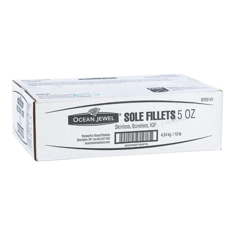 Ocean Jewel Iqf 5 Oz Sole Fillet, 4.54 Kg