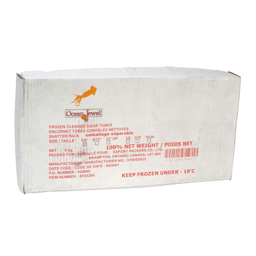 Ocean Jewel 5-8 Squid Tubes, 5 Kg
