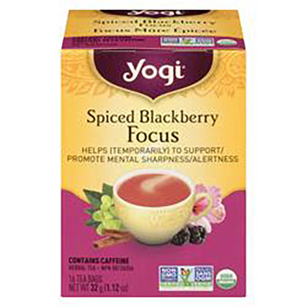 Yogi Tea Spiced Blackberry Focus Npn, 16 Count -- 6 Per Case