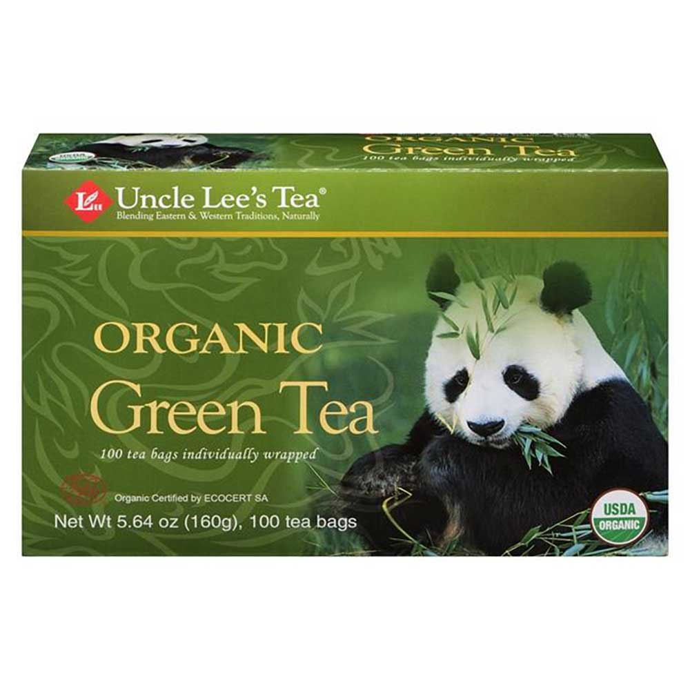 Uncle Lee's Tea Organic Green Tea, 100 Tea Bags -- 12 Per Case